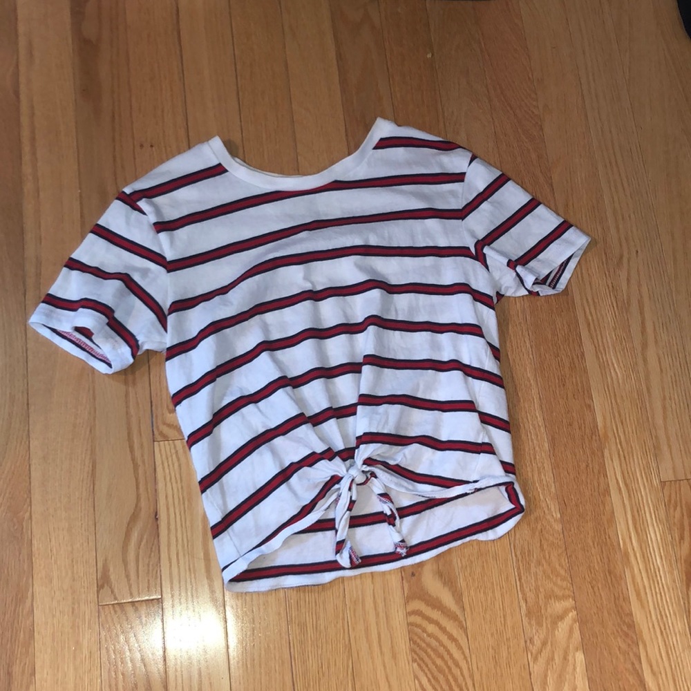 H&M Striped Crop Top